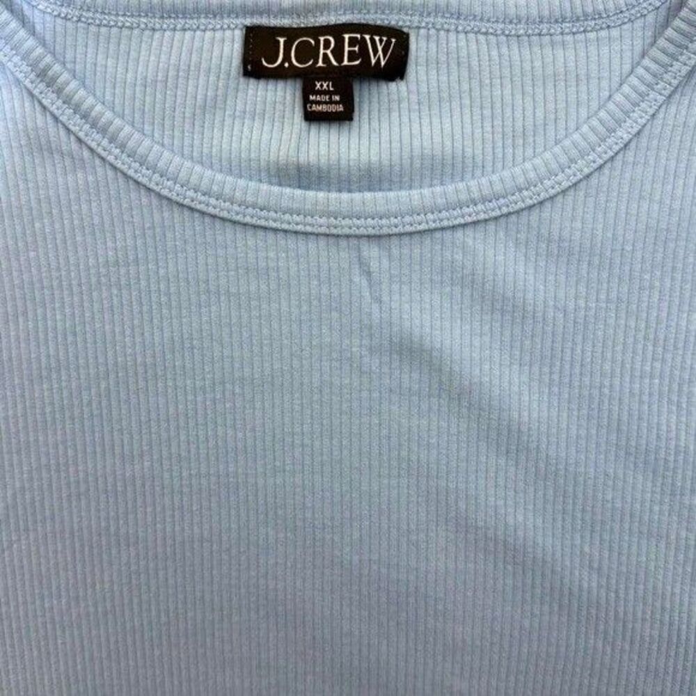 J.Crew Ribbed Baby Blue Tee - Picture 4 of 4